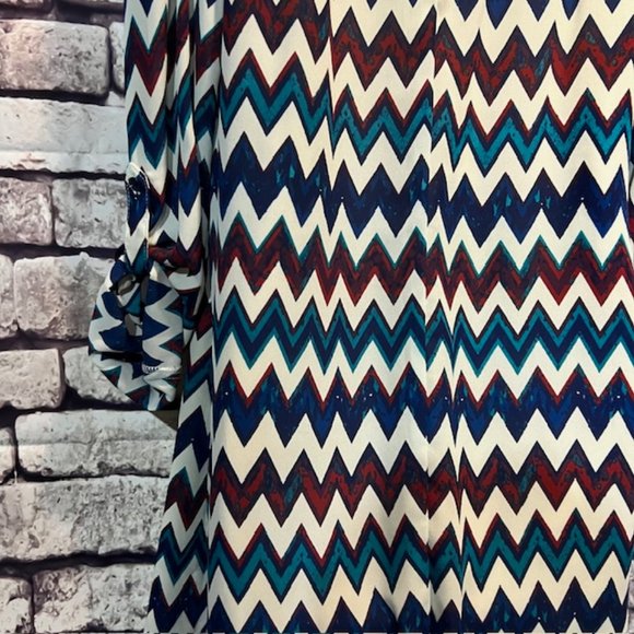 Speechless Multicolored Long Sleeve DressTunic Size M - Picture 7 of 9